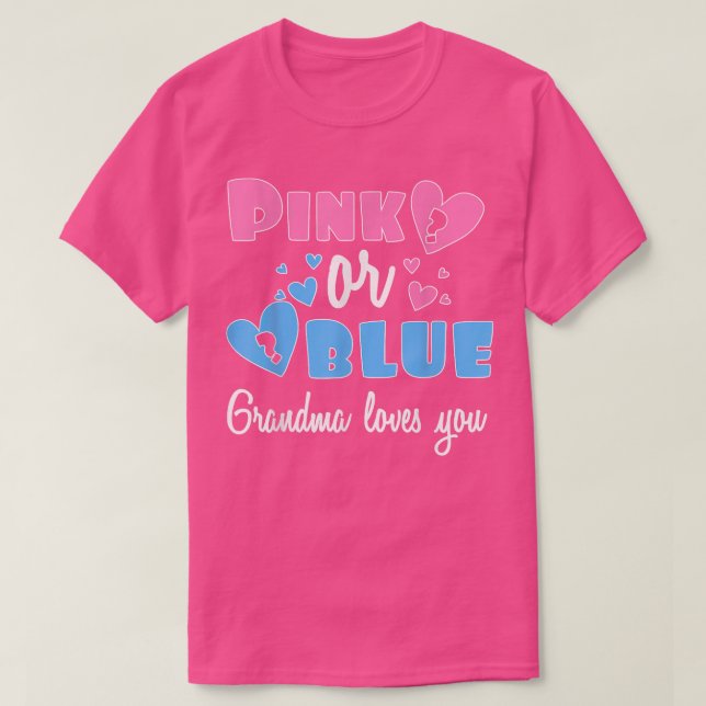 Lieben von Oma beim Geschlecht Sie rosa oder blau  T-Shirt (Design vorne)