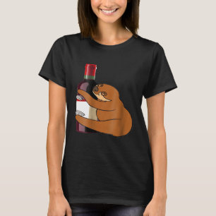 Lieben Wein Umarmung Wein Flasche Sonnentier T-Shirt