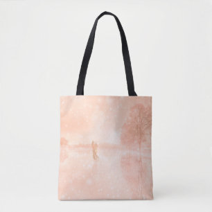Liebende auf einem zugefrorenen Teich Tasche