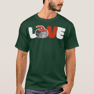 Liebende Curling-Spieler Curler-Liebhaber Winterei T-Shirt