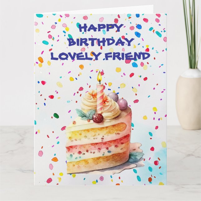 Liebende Freundin Birthday Karte (Vorderseite)