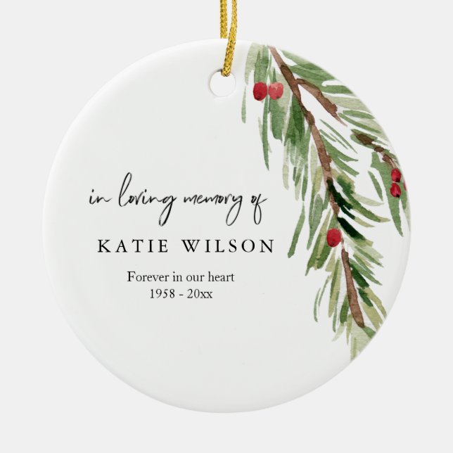 Liebende Geschenke für Erinnerungen Keramik Ornament (Vorne)