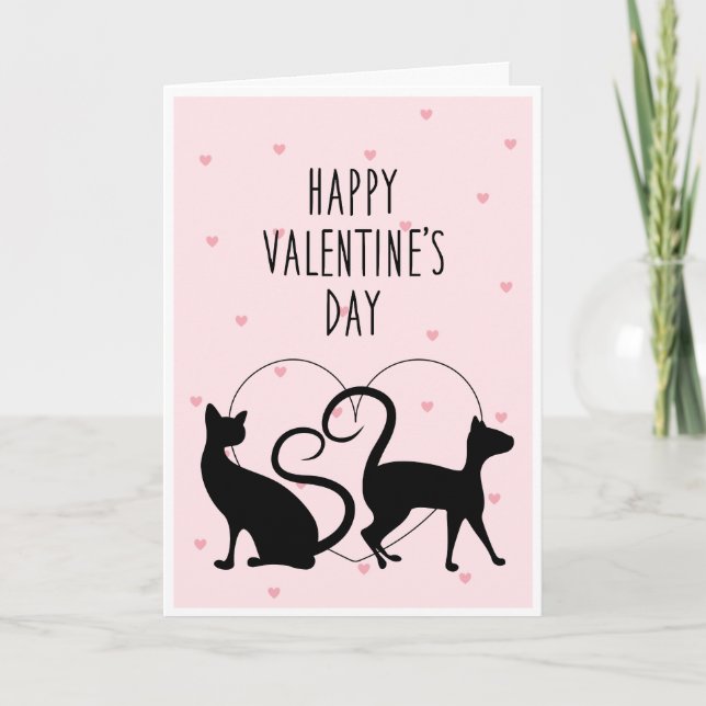 Liebende Katzen Valentinskarte Feiertagskarte (Vorderseite)