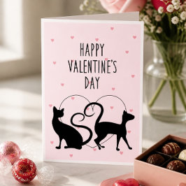 Liebende Katzen Valentinskarte Feiertagskarte