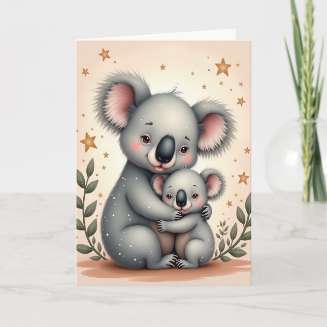 Liebende Koala Muttertagskarte Karte (Vorderseite)