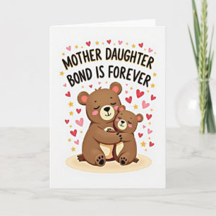 Liebende Mutter-Tochter-Bär-Karte Karte