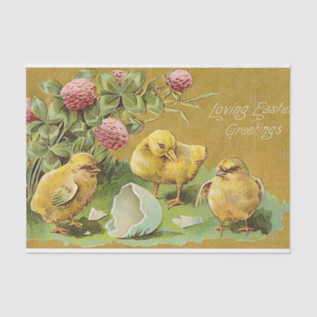 Liebende Ostern-Grüße Seidenpapier (Vorderseite)