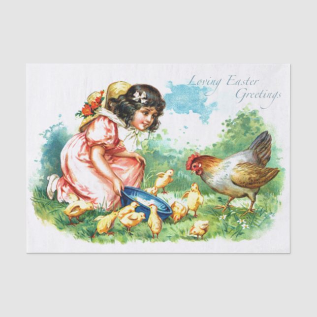 Liebende Ostern-Grüße Seidenpapier (Vorderseite)