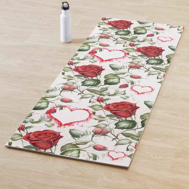 Liebende Rote Rosen Yogamatte (Beispiel)
