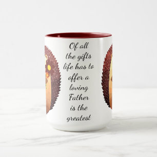 Liebende Vater Inspiration Zitat Niedlichen Igel Tasse
