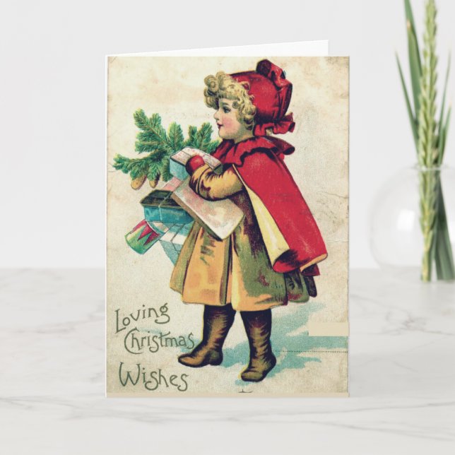 Liebende Weihnachten wünscht Red Riding Weihnachte (Vorderseite)