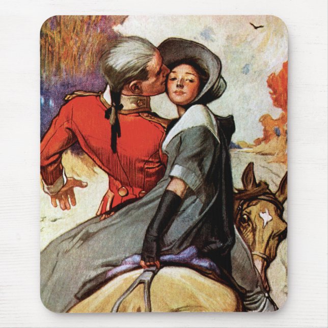 Liebende zu Pferd Mousepad (Vorne)