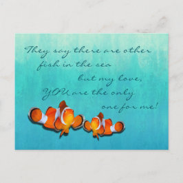 Liebender Clownfisch im Meer Postkarte