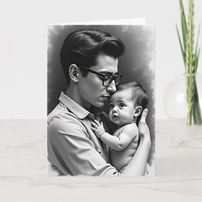 Liebender Vatertag Gaze Karte (Vorderseite)