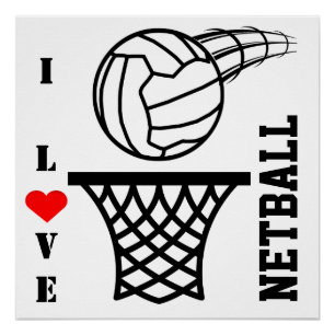 LiebeNetball des Ball-und Netz-Entwurfs-I Poster
