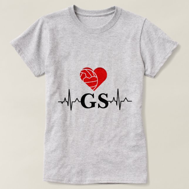 LiebeNetball des Spieler-Positions-Herzschlag-I T-Shirt (Design vorne)