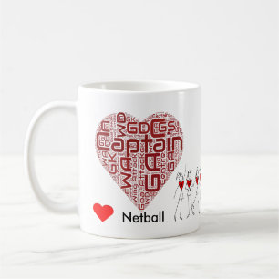 Liebenetball-Positionen und Kapitän Kaffeetasse