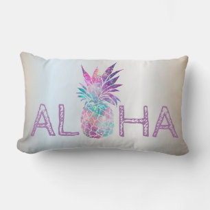 Liebenswerte Aloha Hawaiianische Ananas, Silber Lendenkissen