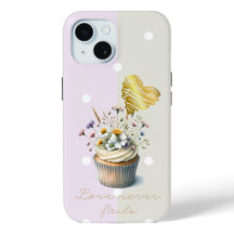 Liebenswerte Bibel Mauve Grau Punkt Blumen Cupcake