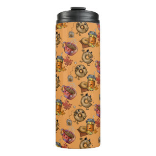 Liebenswerte Donuts und Tee Thermosbecher
