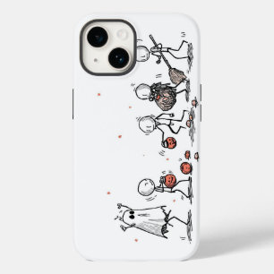 Liebenswerte Halloween-Strichmännchen-Szene Case-Mate iPhone 14 Hülle