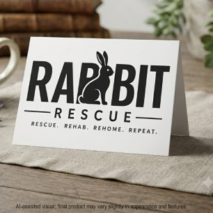 Liebenswerte Kohle-Silhouette-Rettungs-Hase
