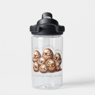Liebenswerte Pangoline kuscheln zu acht Trinkflasche