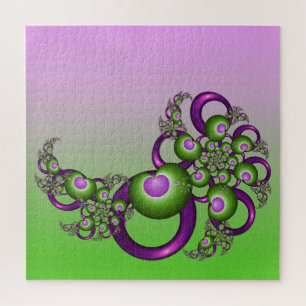 Liebenswerte Rosa Grüne Herzen Modernes Abstractes