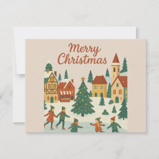 Liebenswerte, skurrile Weihnachtsstadt-Weihnachtsk Einladung