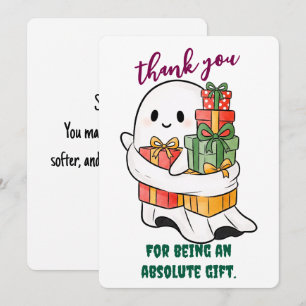 Liebenswerter Geist mit Geschenken Dankeskarte