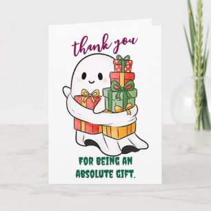 Liebenswerter Geist mit Geschenken Dankeskarte