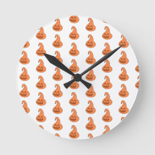 Liebenswerter Kürbis Runde Wanduhr