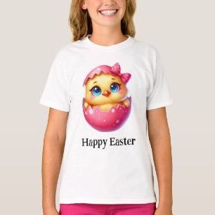Liebenswerter Lustiger Süßer Osterbaby-Küken Rosa T-Shirt