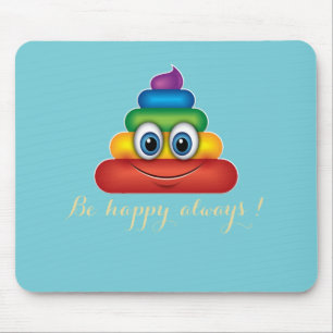 Liebenswerter Regenbogen-Scheißhaufen-Emoji Mousepad