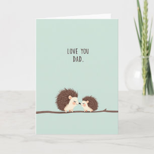 Liebenswertes Papa-mit-Stachel-Illustrations-Karte Karte