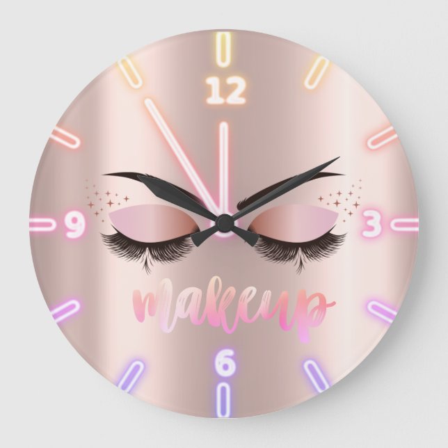 Liebenswürdig Cool Trendy Rose Gold Falsch Lahes Große Wanduhr (Vorderseite)
