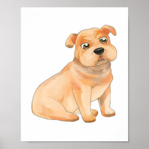 Liebenswürdige Bulldog Wall Art Pitbull Owner Poster
