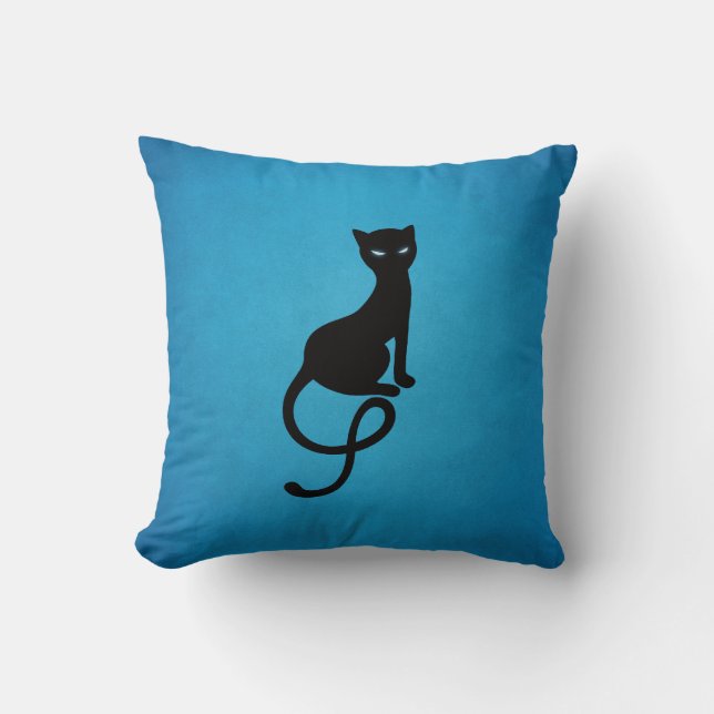 Liebenswürdige schlechte Katzen-Silhouette - Kissen (Vorderseite)