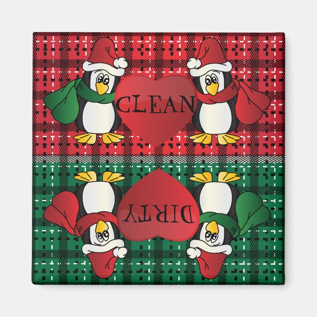 Liebenswürdiger Cute Christmas Penguins Magnet (Vorne)