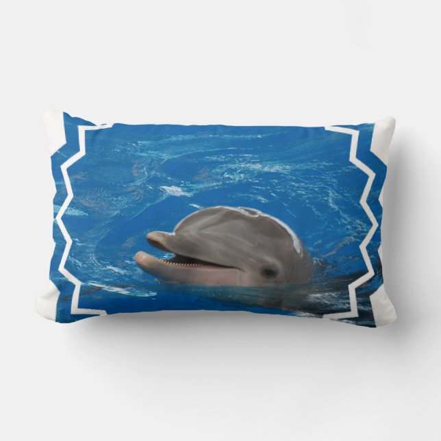 Liebenswürdiger Delphin Lendenkissen (Vorderseite)