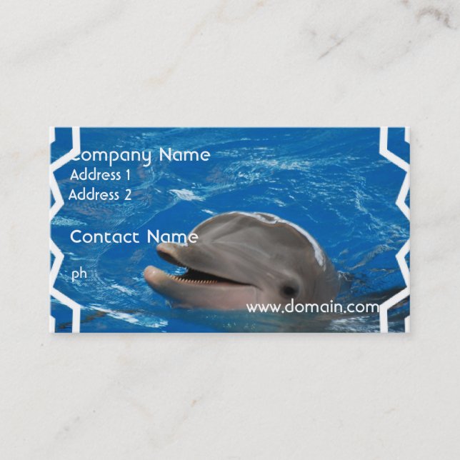 Liebenswürdiger Delphin Visitenkarte (Vorderseite)