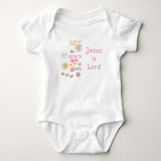 Liebenswürdiger Glaube Pastell Retro Floral Schmet Baby Strampler