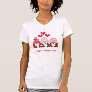Liebenswürdiger Valentine's Day Gnomen Design T-Shirt