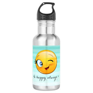 Liebenswürdiger zwinkerndes Emoji-Gesicht - Sei im Trinkflasche