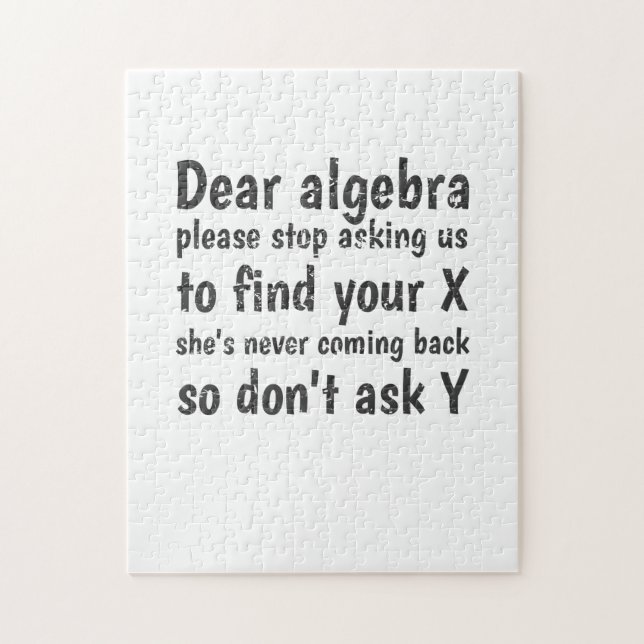 Lieber Algebra-Halt, der uns fragt, um Ihr X zu (Vertikal)