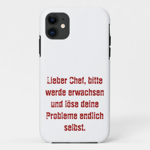 "Lieber Chef, bitte werde erwachsen..." Case-Mate iPhone Hülle