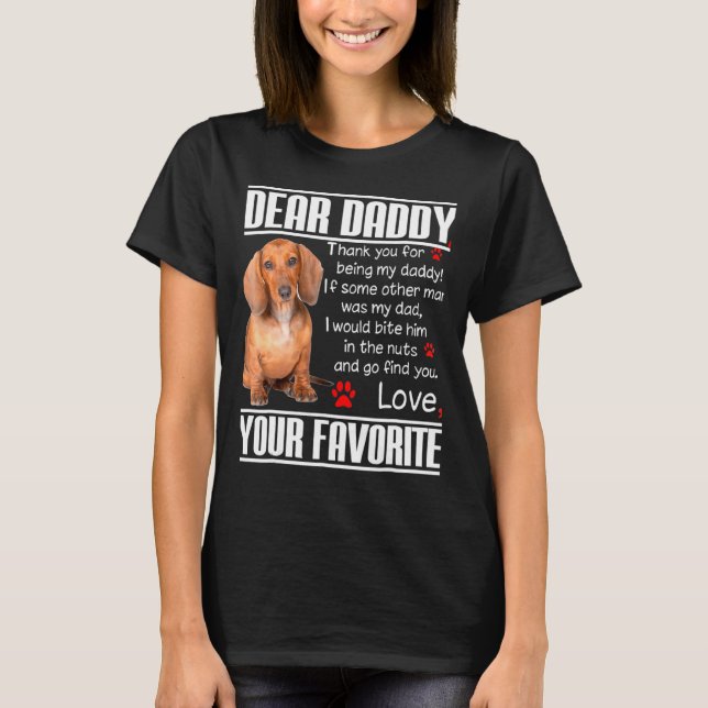Lieber Daddy Dackel Dackel Daddy S T-Shirt (Vorderseite)