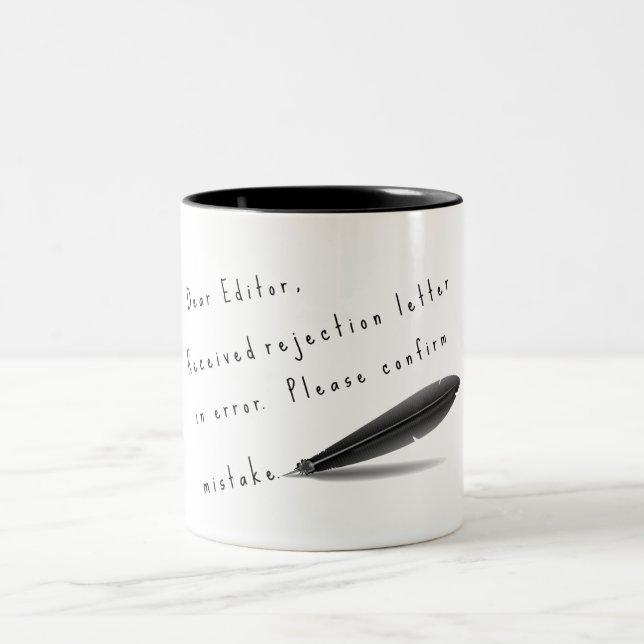 Lieber Editor, Inspiration für Verfasser Zweifarbige Tasse (Mittel)
