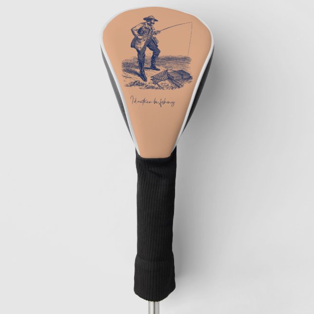 Lieber Fischen Khaki Driver Golfschlägerabdeckung Golf Headcover (Vorderseite)