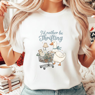Lieber Flohmarktschätze Sammeln Gans Vintage-Ästhe Tri-Blend Shirt